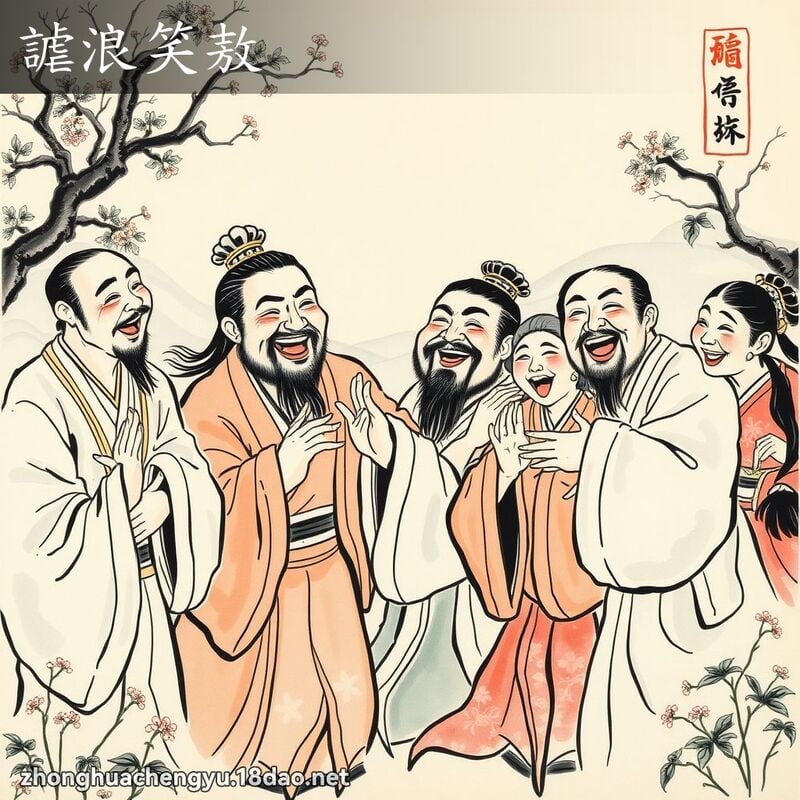 謔浪笑敖 - 中華成語配圖