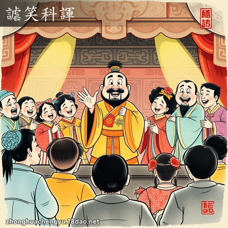 謔笑科諢 - 中華成語配圖