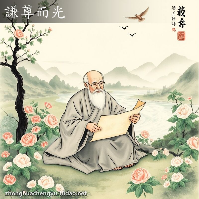 谦尊而光 - 中华成语配图