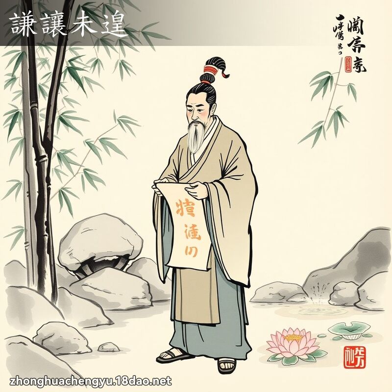 謙讓未遑 - 中華成語配圖