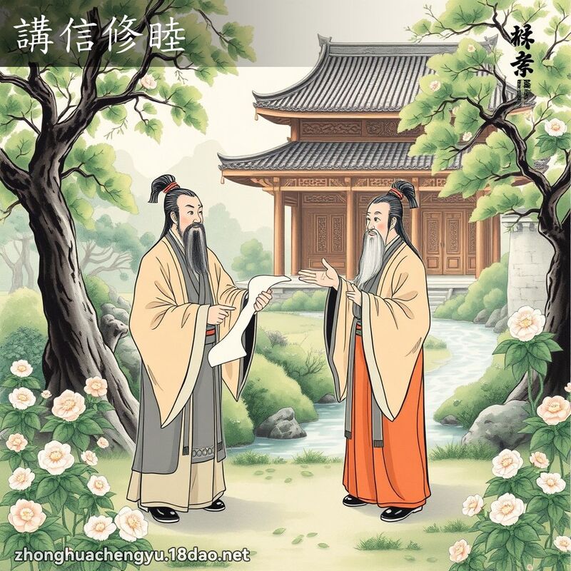 讲信修睦 - 中华成语配图