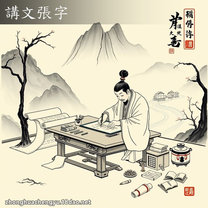 讲文张字 - 中华成语配图