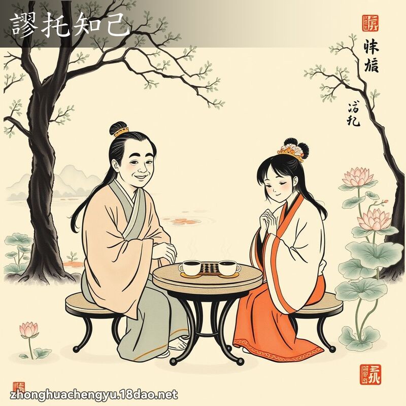 谬托知己 - 中华成语配图