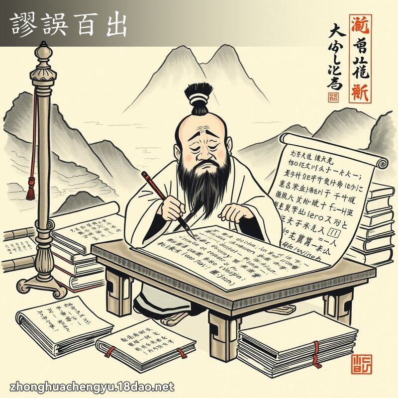 謬誤百出 - 中華成語配圖