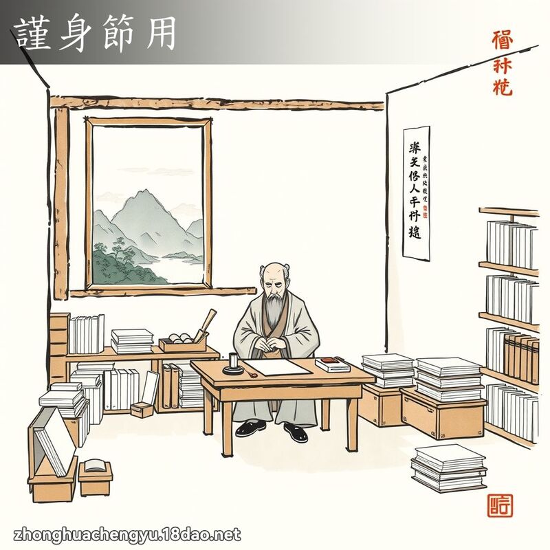 謹身節用 - 中華成語配圖