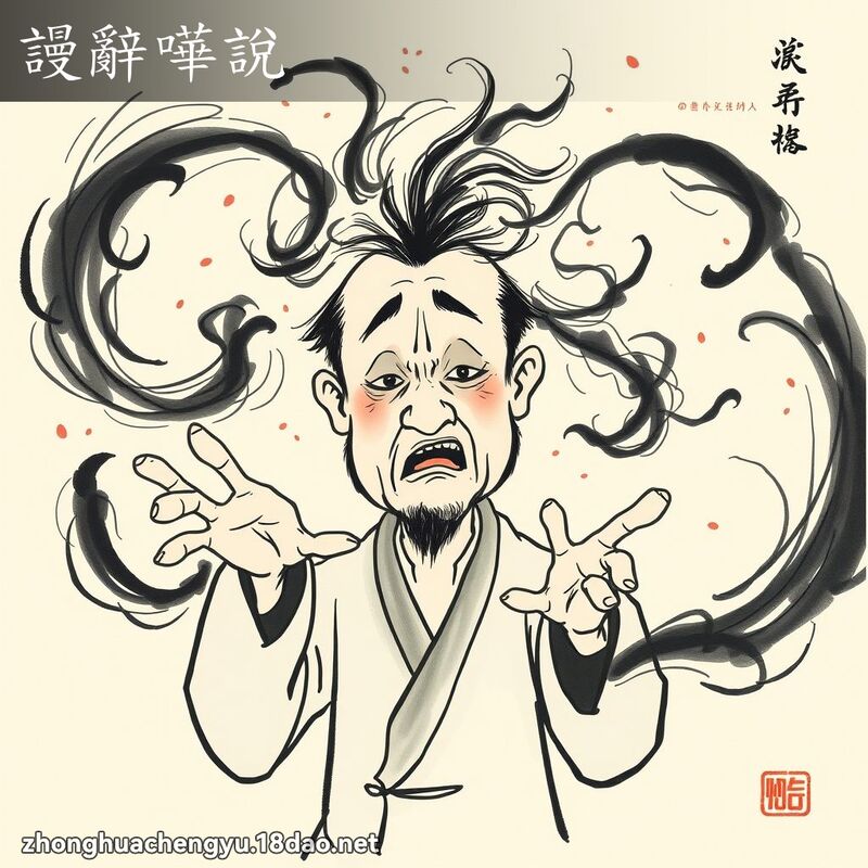 謾辭嘩說 - 中華成語配圖
