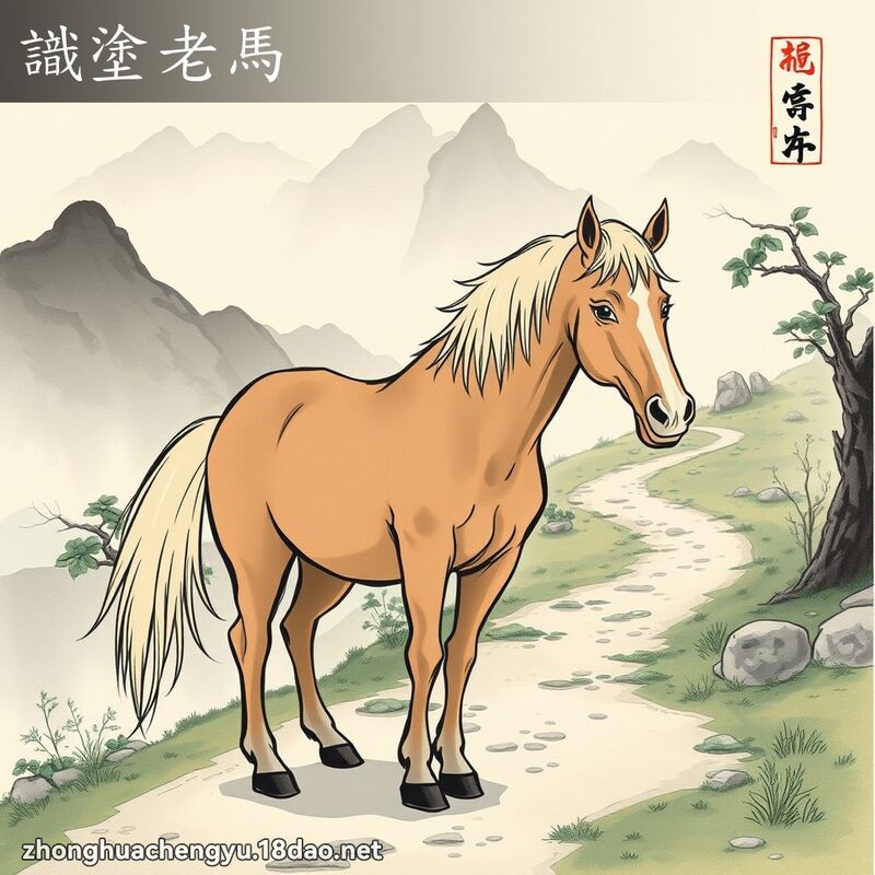 識塗老馬 - 中華成語配圖