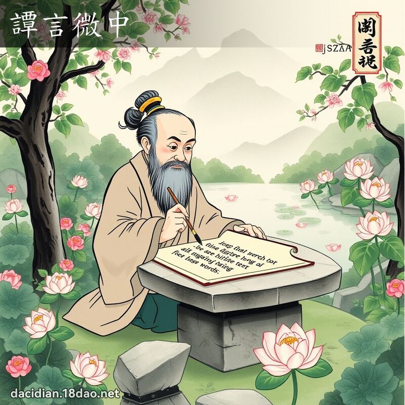 谭言微中 配图
