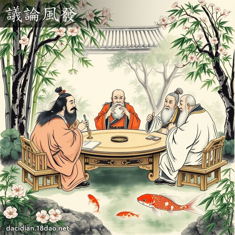 议论风发 配图