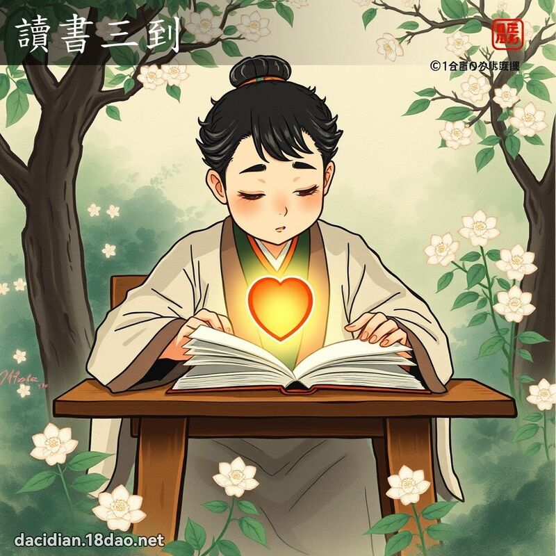 读书三到 配图