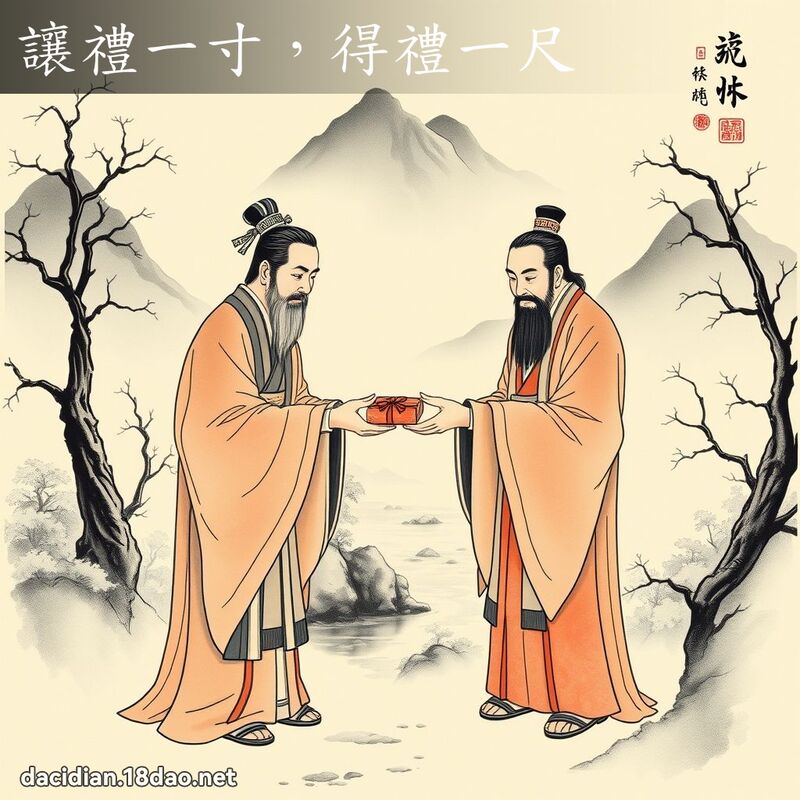 让礼一寸，得礼一尺 配图