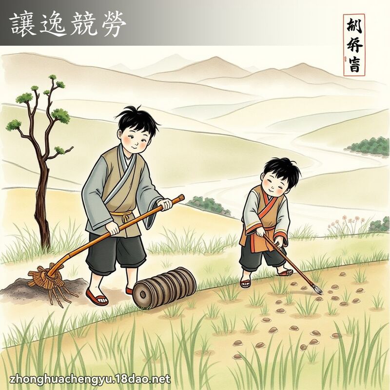 讓逸競勞 - 中華成語配圖