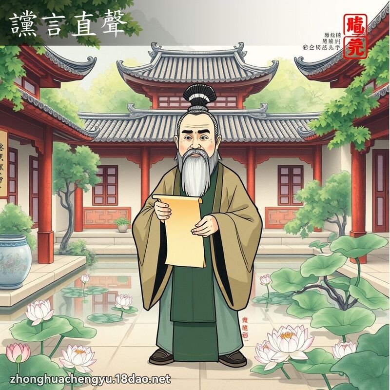 讜言直声 - 中华成语配图