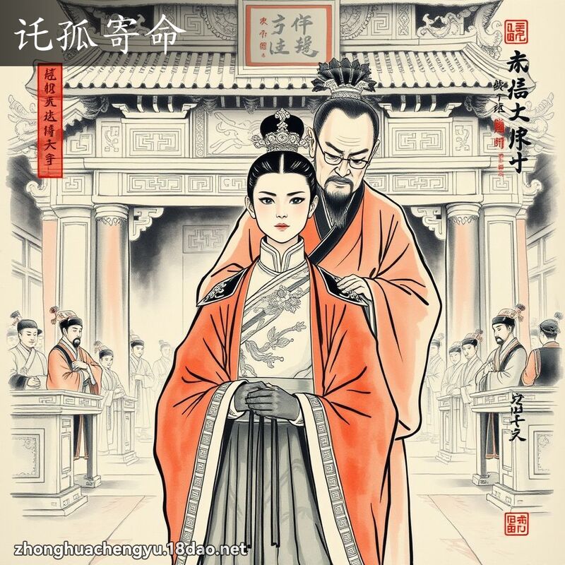讬孤寄命 - 中華成語配圖