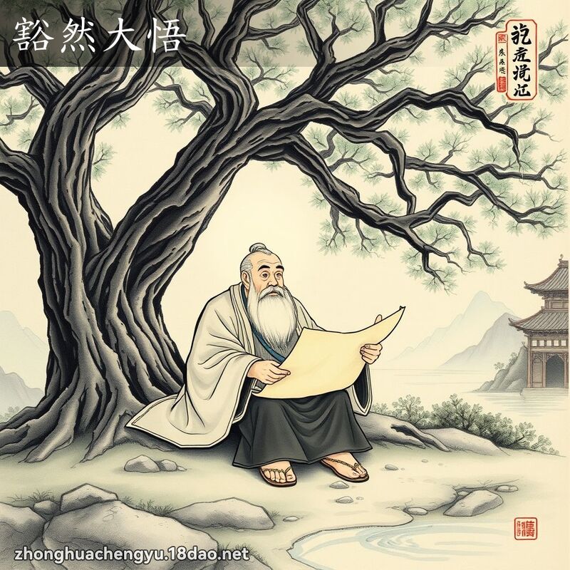 豁然大悟 - 中华成语配图