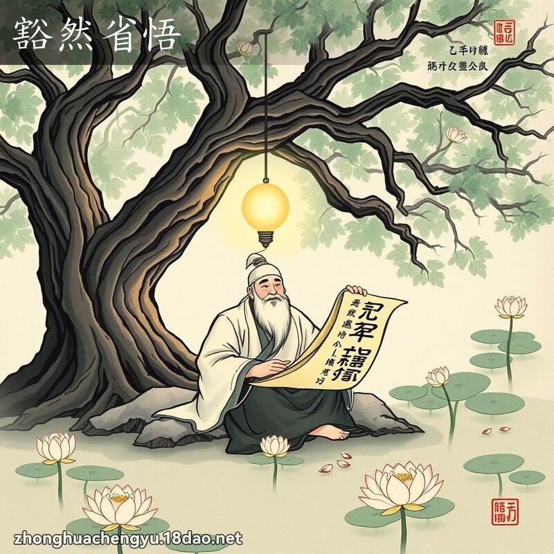 豁然省悟 - 中華成語配圖
