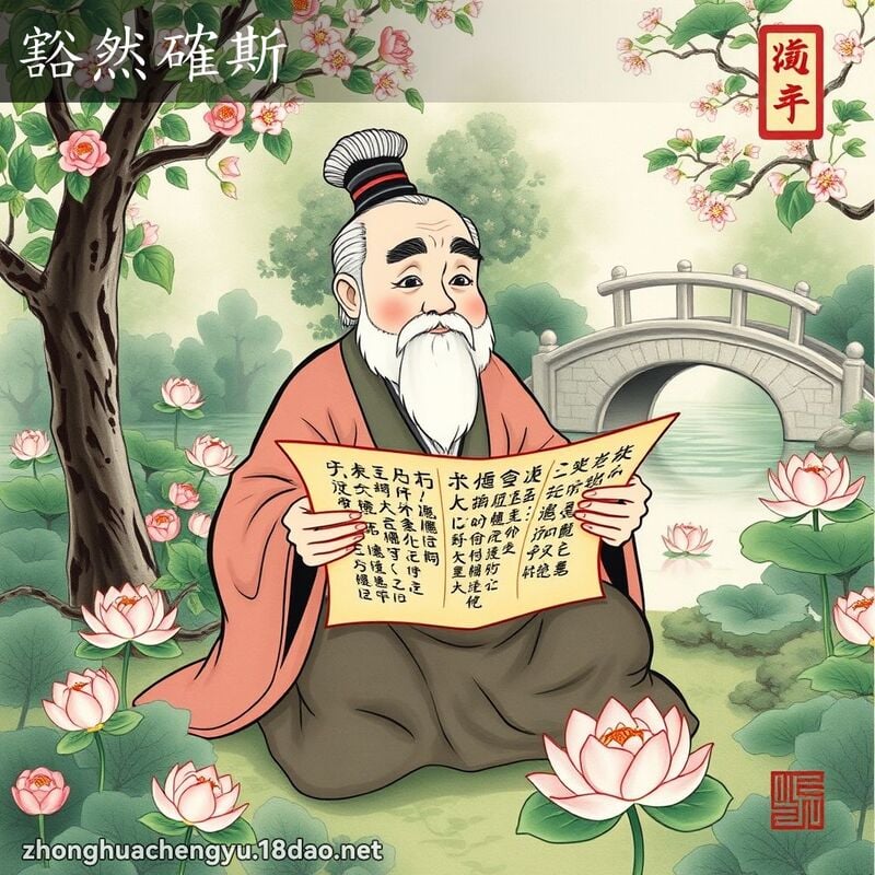 豁然確斯 - 中華成語配圖