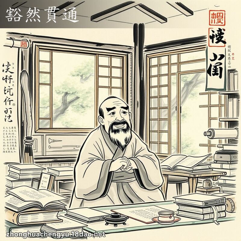 豁然貫通 - 中華成語配圖