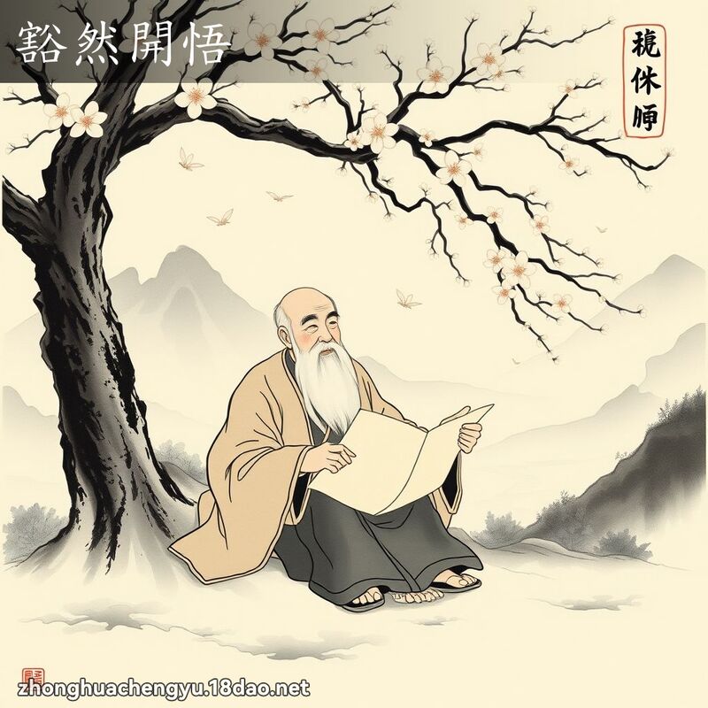 豁然開悟 - 中華成語配圖