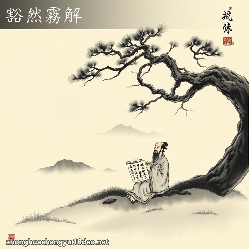 豁然霧解 - 中華成語配圖