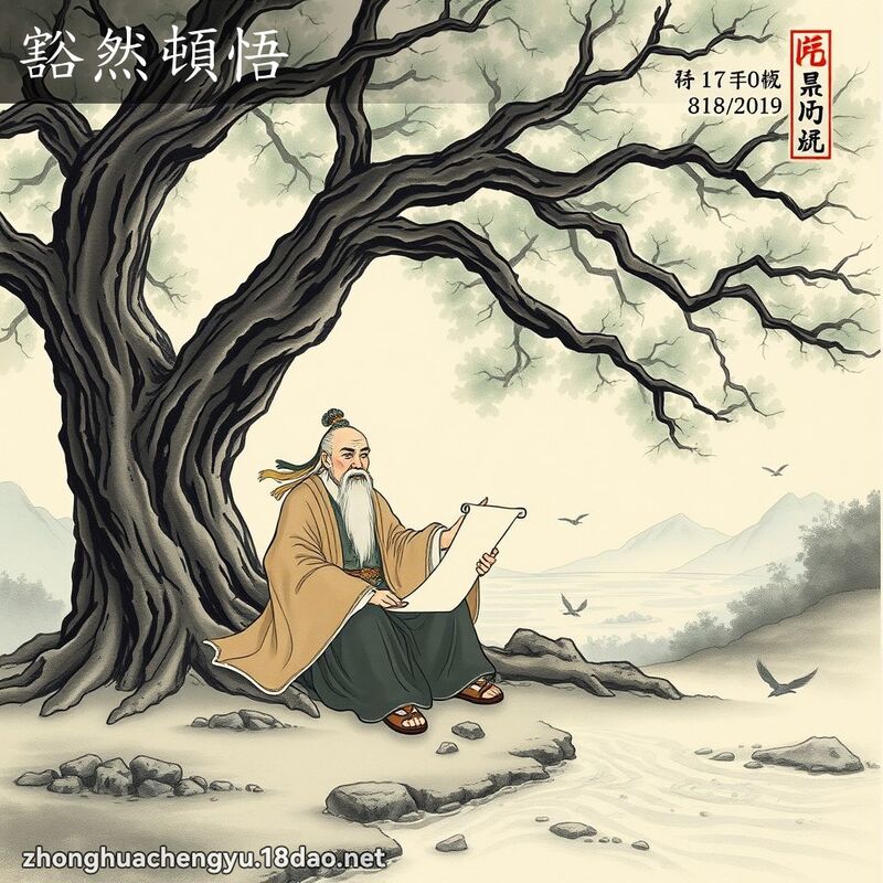 豁然頓悟 - 中華成語配圖