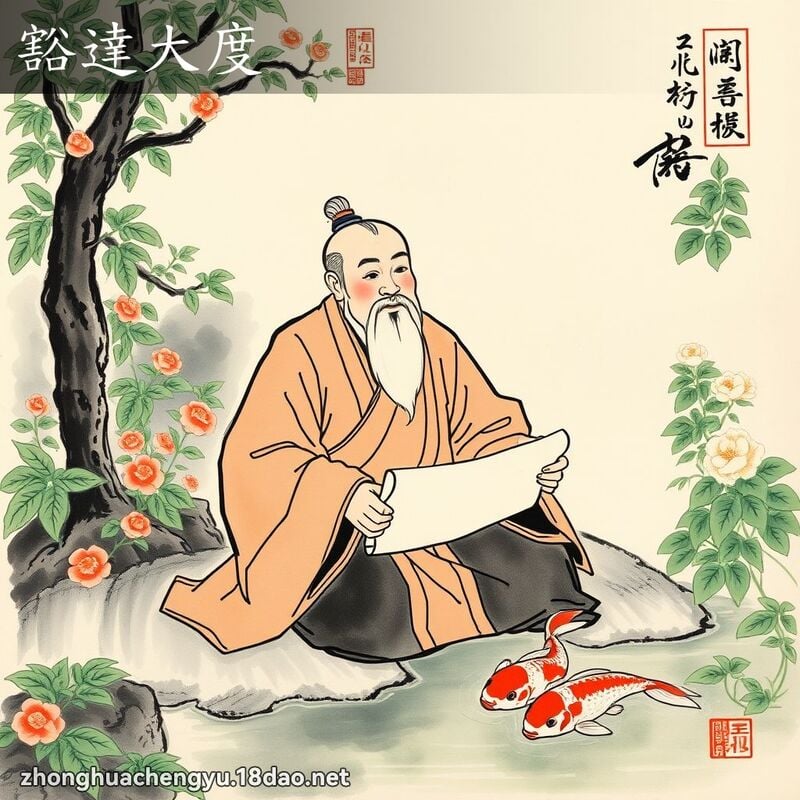 豁达大度 - 中华成语配图