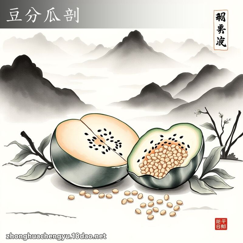 豆分瓜剖 - 中華成語配圖