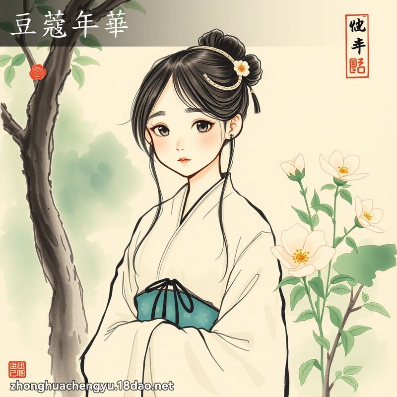 豆蔻年華 - 中華成語配圖