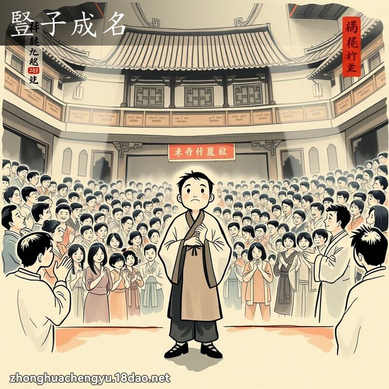 豎子成名 - 中華成語配圖