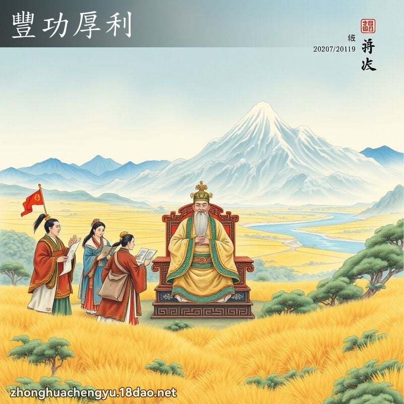 豐功厚利 - 中華成語配圖