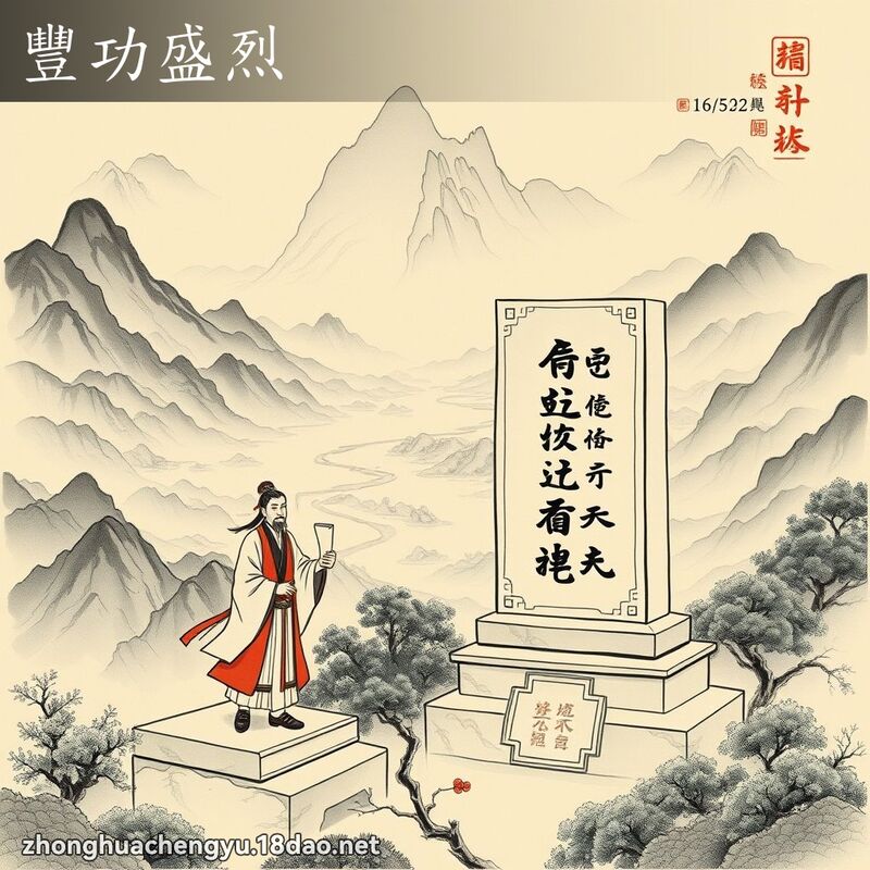 豐功盛烈 - 中華成語配圖