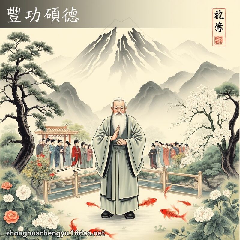 豐功碩德 - 中華成語配圖