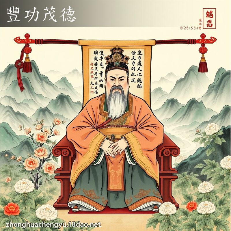 豐功茂德 - 中華成語配圖