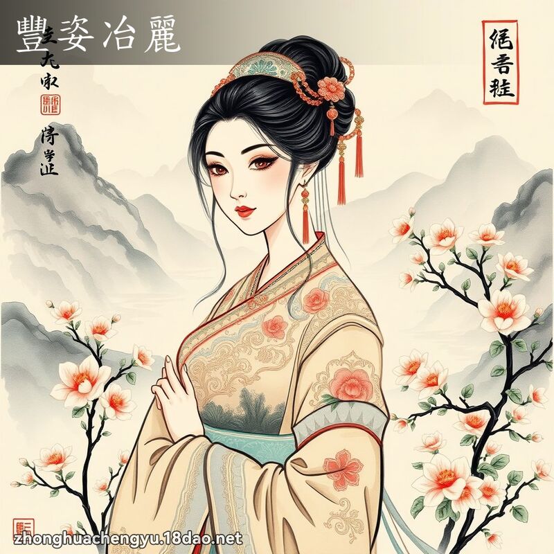 豐姿冶麗 - 中華成語配圖