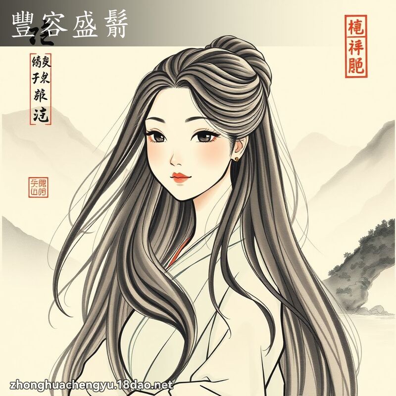 豐容盛鬋 - 中華成語配圖