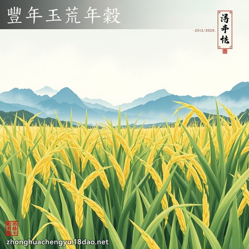 豐年玉荒年穀 - 中華成語配圖
