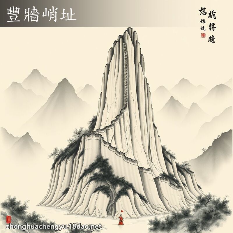 豐牆峭址 - 中華成語配圖