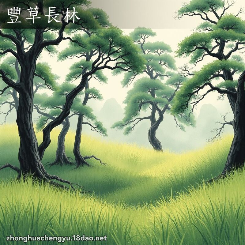 豐草長林 - 中華成語配圖