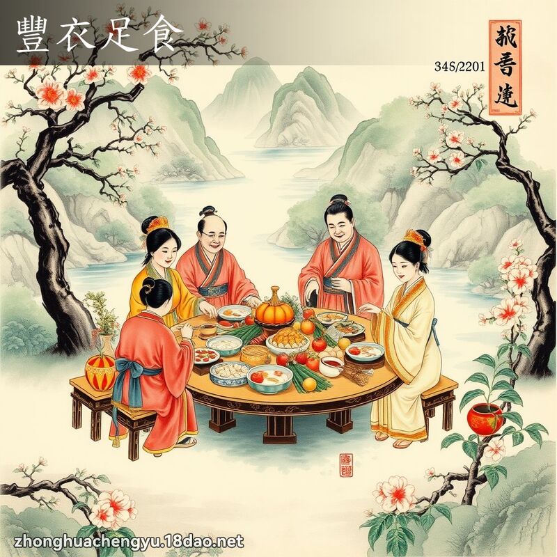 丰衣足食 - 中华成语配图