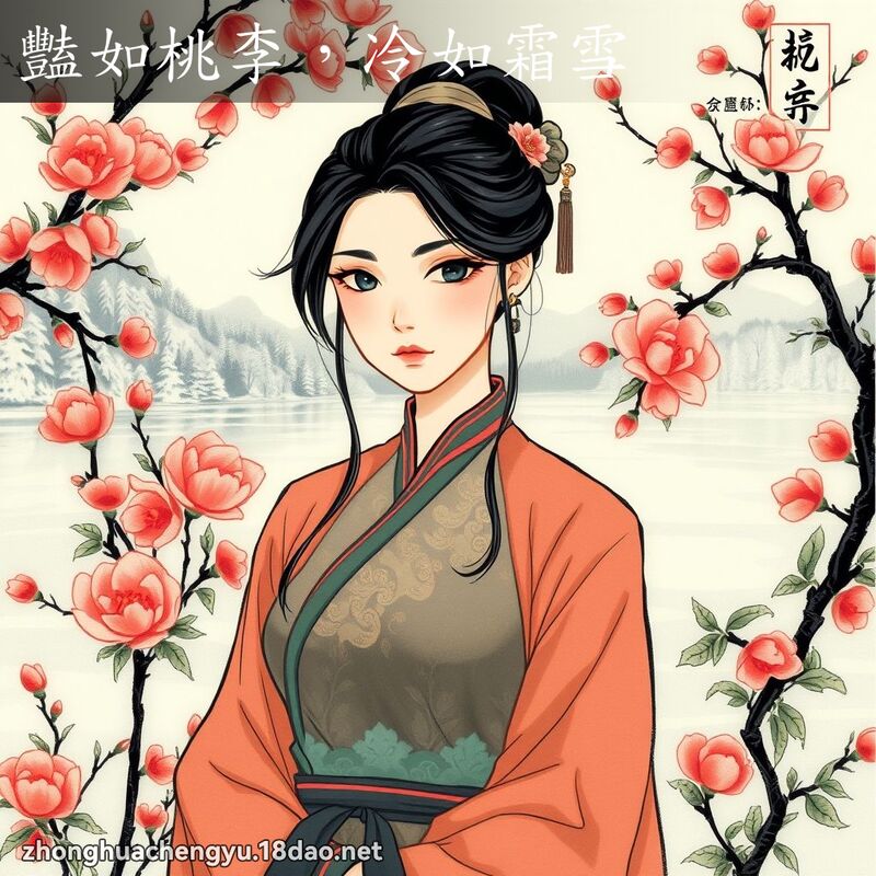 豔如桃李，冷如霜雪 - 中華成語配圖