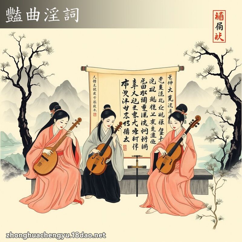 豔曲淫詞 - 中華成語配圖