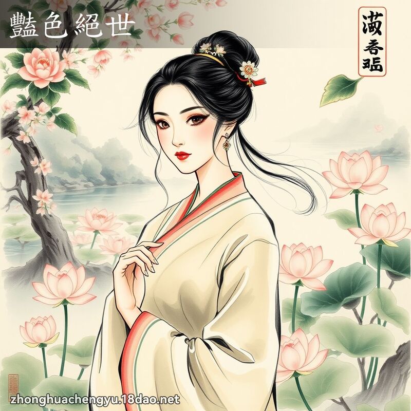 豔色絕世 - 中華成語配圖