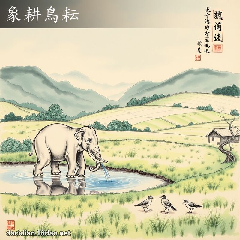 象耕鸟耘 配图