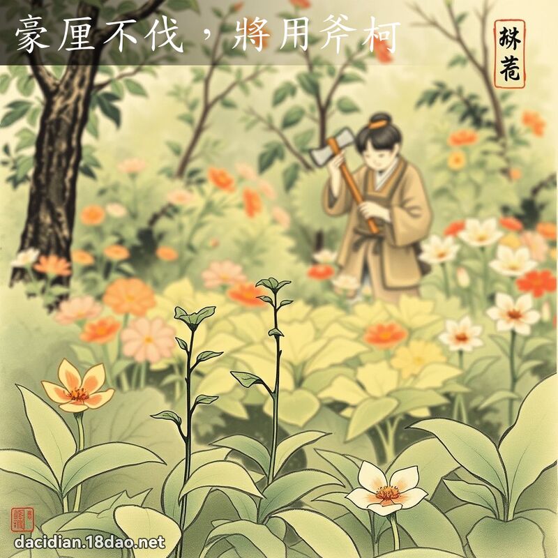豪厘不伐,將用斧柯 配图