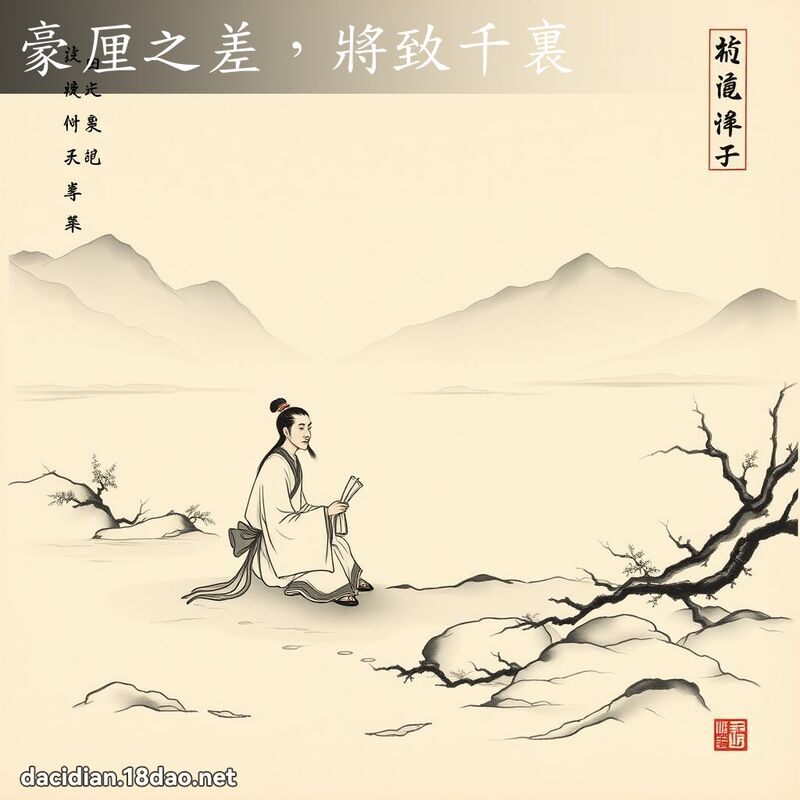 豪厘之差,將致千裏 配图