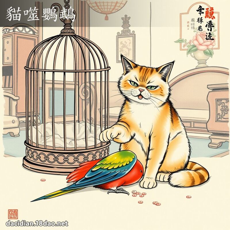 猫噬鸚鵡 配图