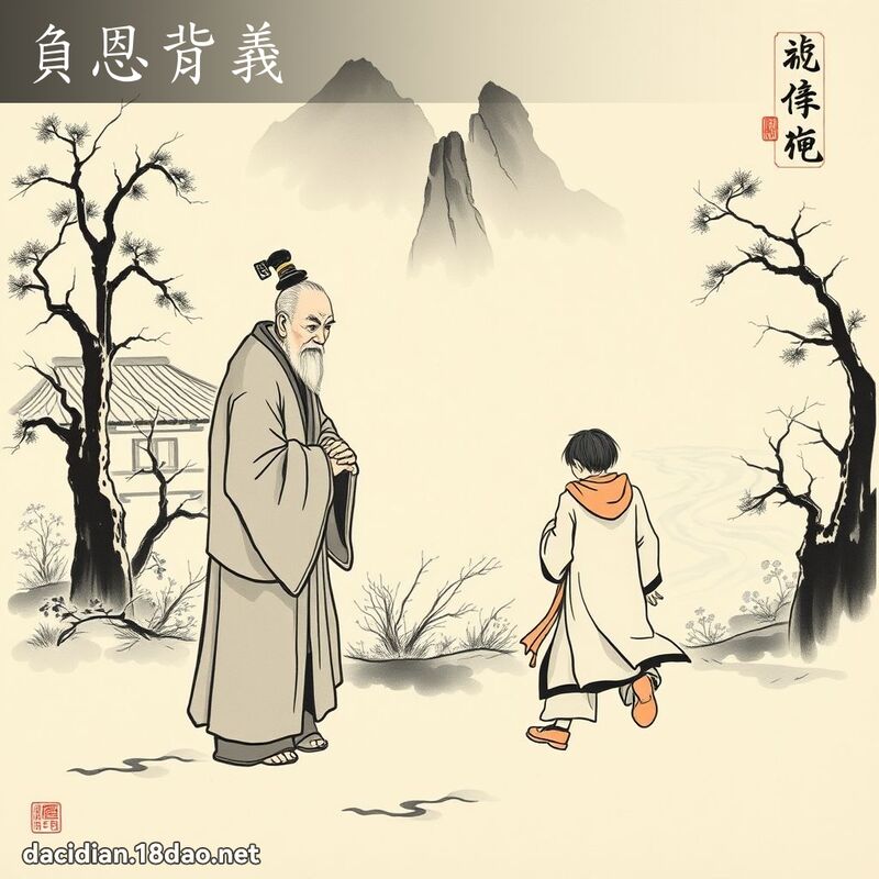 負恩背義 - 中華成語配圖