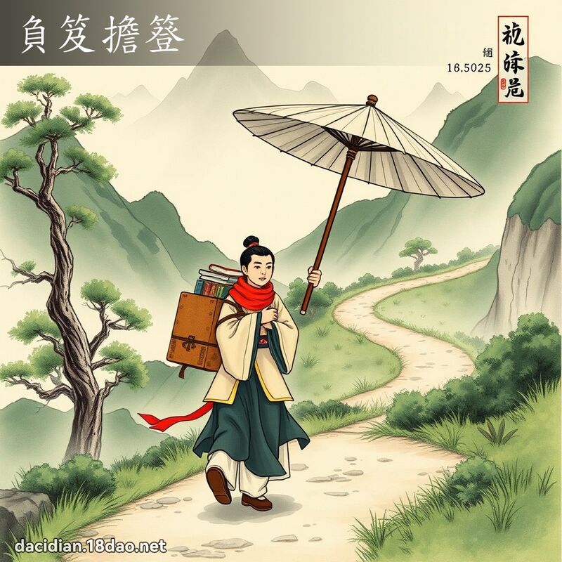 负笈担簦 配图