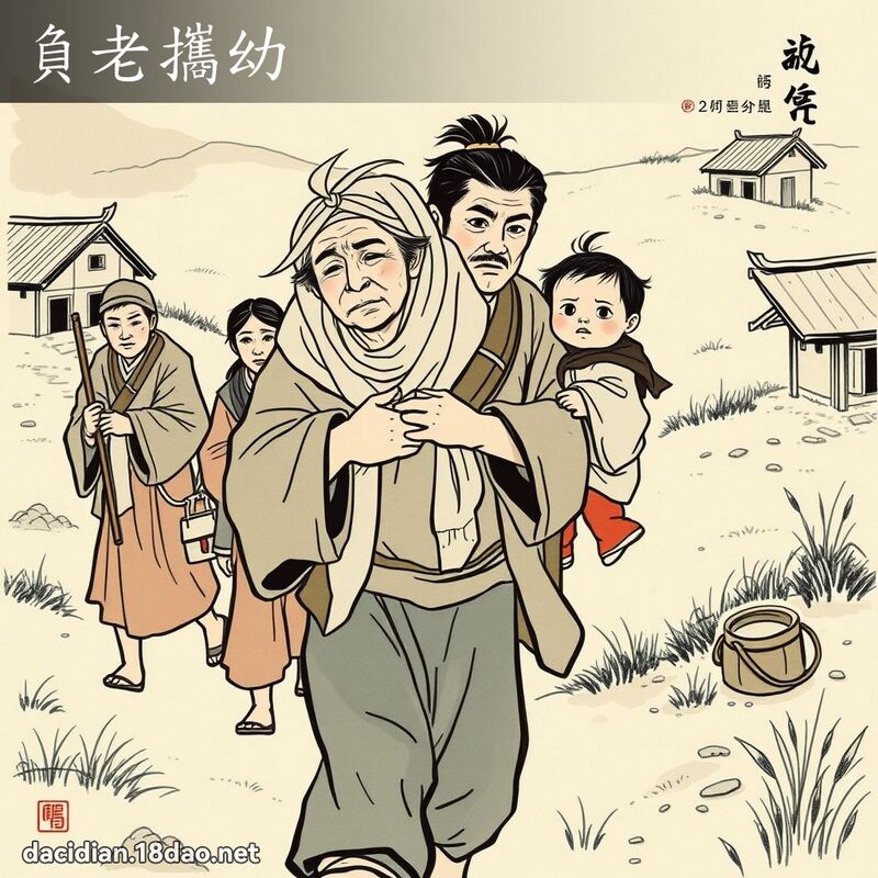 负老携幼 配图