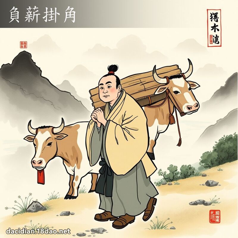 负薪掛角 配图